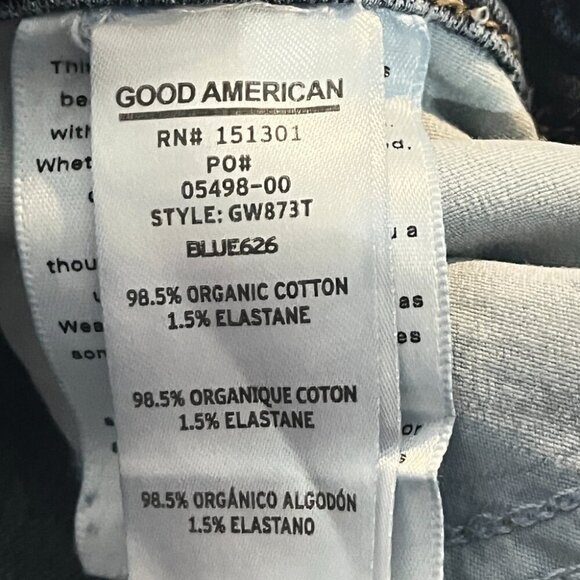 Good American High Waist Raw Edge Jeans 14 - Picture 5 of 5